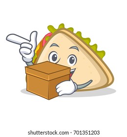 With box sandwich character cartoon style