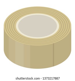 Box scotch icon. Isometric of box scotch vector icon for web design isolated on white background