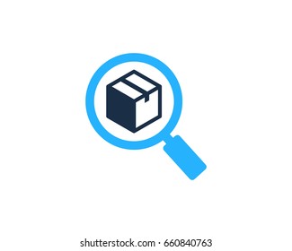 Box Search Icon Logo Design Element