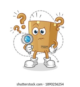 box searching illustration. character vector