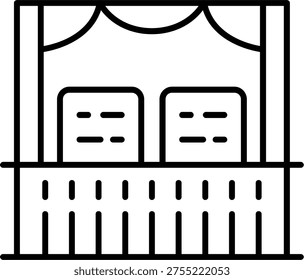Box Seats Illustration vector Icon Design