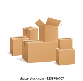 box set vector illustration