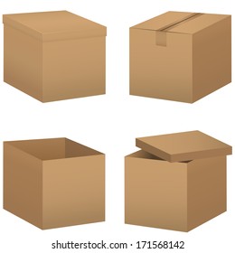 Box set. Vector illustration.