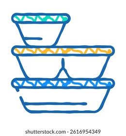box sets doodle icon sketch vector. box sets sign. isolated symbol illustration