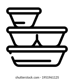 box sets line icon vector. box sets sign. isolated contour symbol black illustration