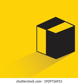 box with shadow on yellow background