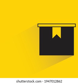 box with shadow on yellow background