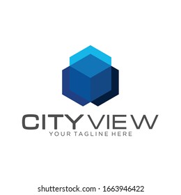 Logotipo de la caja Forma Azul Color Logo Inmobiliario Logo Blue Box Logotipo