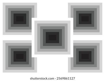 Box shape eye illusion design that makes it look like it has space with gradation is suitable for ceramic motifs or anything else.