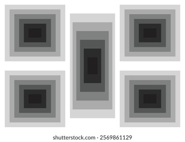 Box shape eye illusion design that makes it look like it has space with gradation is suitable for ceramic motifs or anything else.