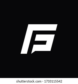 box shape FG initial letter logo for monogram. FG letter based logo for construction brand. geometric FG logo