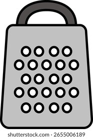 Box shape kitchen cheese grater illustration