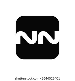 BOX SHAPE NN LOGO DESIGN IDEA VECTOR.eps