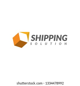 Box Shipping Delivery Express Solution Logo Icon Vector Template