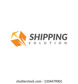 box shipping delivery express solution logo icon vector template