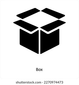 Box and shipping icon concept