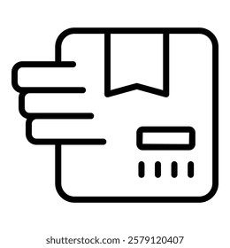 Box shipping icon outline vector. Package delivery. Cargo transport