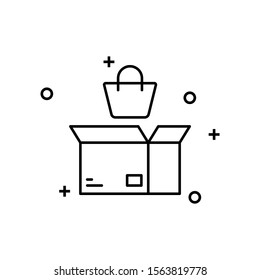 Box shopping bag icon. Element of shopping icon