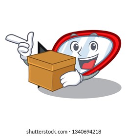 With box side mirror in the cartoon shape
