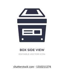 box side view icon on white background. Simple element illustration from General concept. box side view icon symbol design.