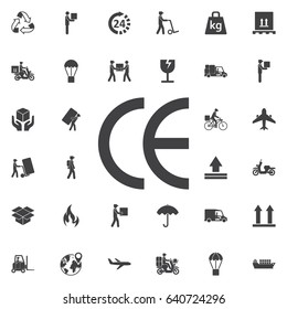 Box Sign icon. Set of Post delivery icons. Environmental protection. Reach compliance. 