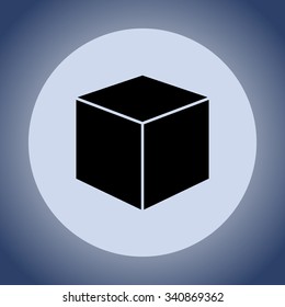 Box sign icon, vector illustration. Flat design style