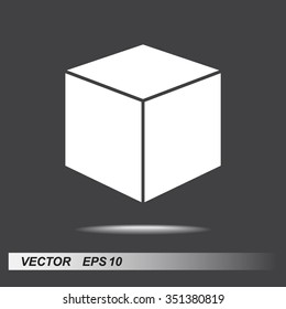 Box sign icon, vector illustration. Flat design style