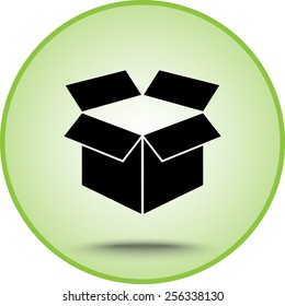Box sign icons, vector illustration. Flat design style