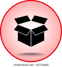 Box sign icons, vector illustration. Flat design style