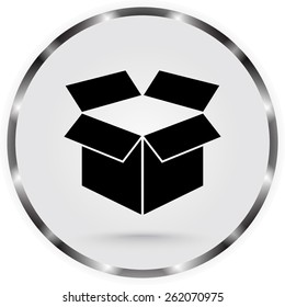 Box sign icons, vector illustration. Flat design style