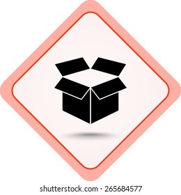 Box sign icons, vector illustration. Flat design style