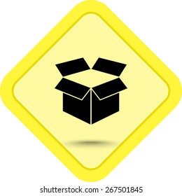 Box sign icons, vector illustration. Flat design style