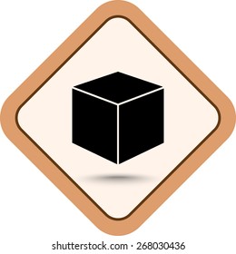 Box sign icons, vector illustration. Flat design style