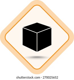 Box sign icons, vector illustration. Flat design style