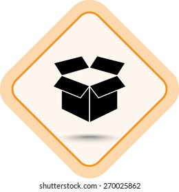 Box sign icons, vector illustration. Flat design style