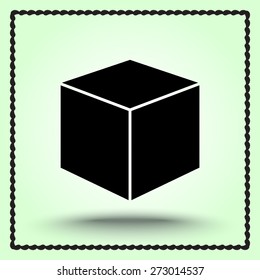 Box sign icons, vector illustration. Flat design style