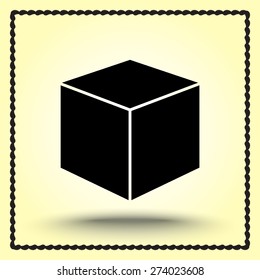Box sign icons, vector illustration. Flat design style