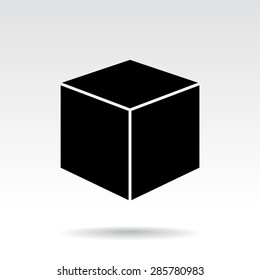 Box sign icons, vector illustration. Flat design style