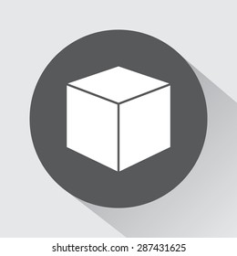 Box sign icons, vector illustration. Flat design style