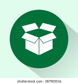 Box sign icons, vector illustration. Flat design style