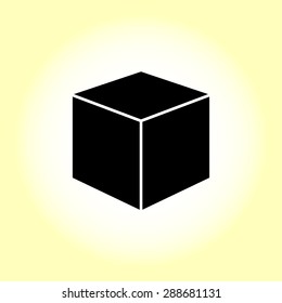 Box sign icons, vector illustration. Flat design style