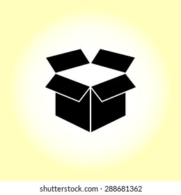 Box sign icons, vector illustration. Flat design style