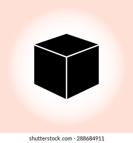 Box sign icons, vector illustration. Flat design style