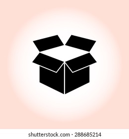 Box sign icons, vector illustration. Flat design style