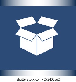 Box sign icons, vector illustration. Flat design style