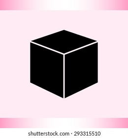 Box sign icons, vector illustration. Flat design style