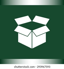 Box sign icons, vector illustration. Flat design style
