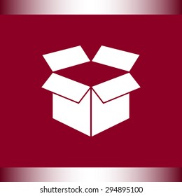Box sign icons, vector illustration. Flat design style
