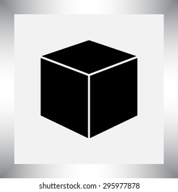 Box sign icons, vector illustration. Flat design style
