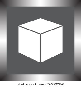 Box sign icons, vector illustration. Flat design style